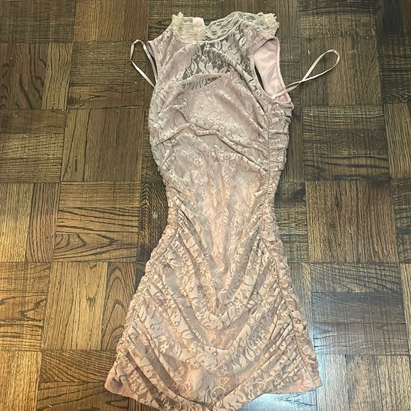Dresses & Skirts - Pink cream lacy dress size M